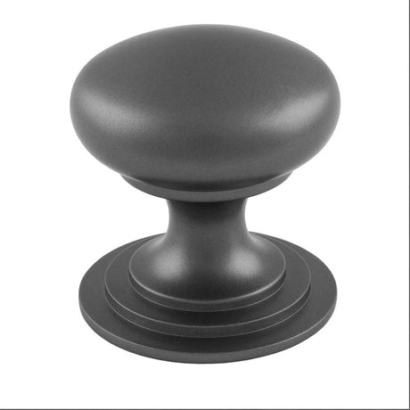 This is an image of a Carlisle Brass - Victorian Cupboard Knob 25mm Anthracite that is availble to order from Trade Door Handles in Kendal.