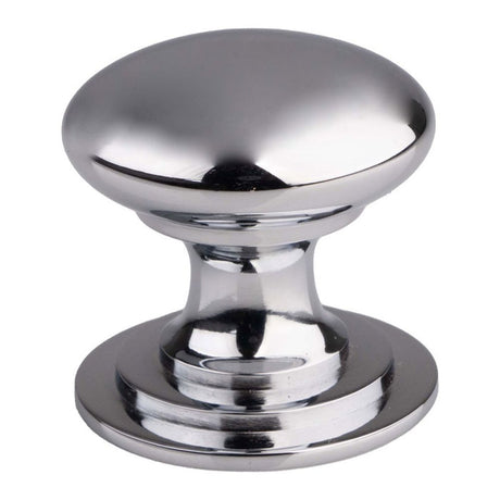 This is an image of a FTD - Victorian Cupboard Knob 25mm - Polished Chrome that is availble to order from Trade Door Handles in Kendal.