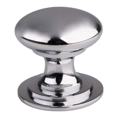 This is an image of a FTD - Victorian Cupboard Knob 32mm - Polished Chrome that is availble to order from Trade Door Handles in Kendal.