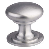This is an image of a FTD - Victorian Cupboard Knob 42mm - Satin Chrome that is availble to order from Trade Door Handles in Kendal.