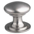 This is an image of a FTD - Victorian Cupboard Knob 38mm Satin Nickel - Satin Nickel that is availble to order from Trade Door Handles in Kendal.