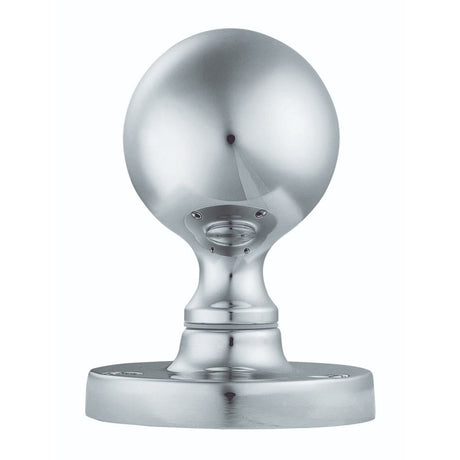 This is an image of a Carlisle Brass - Victorian Ball Mortice Knob - Polished Chrome that is availble to order from Trade Door Handles in Kendal.