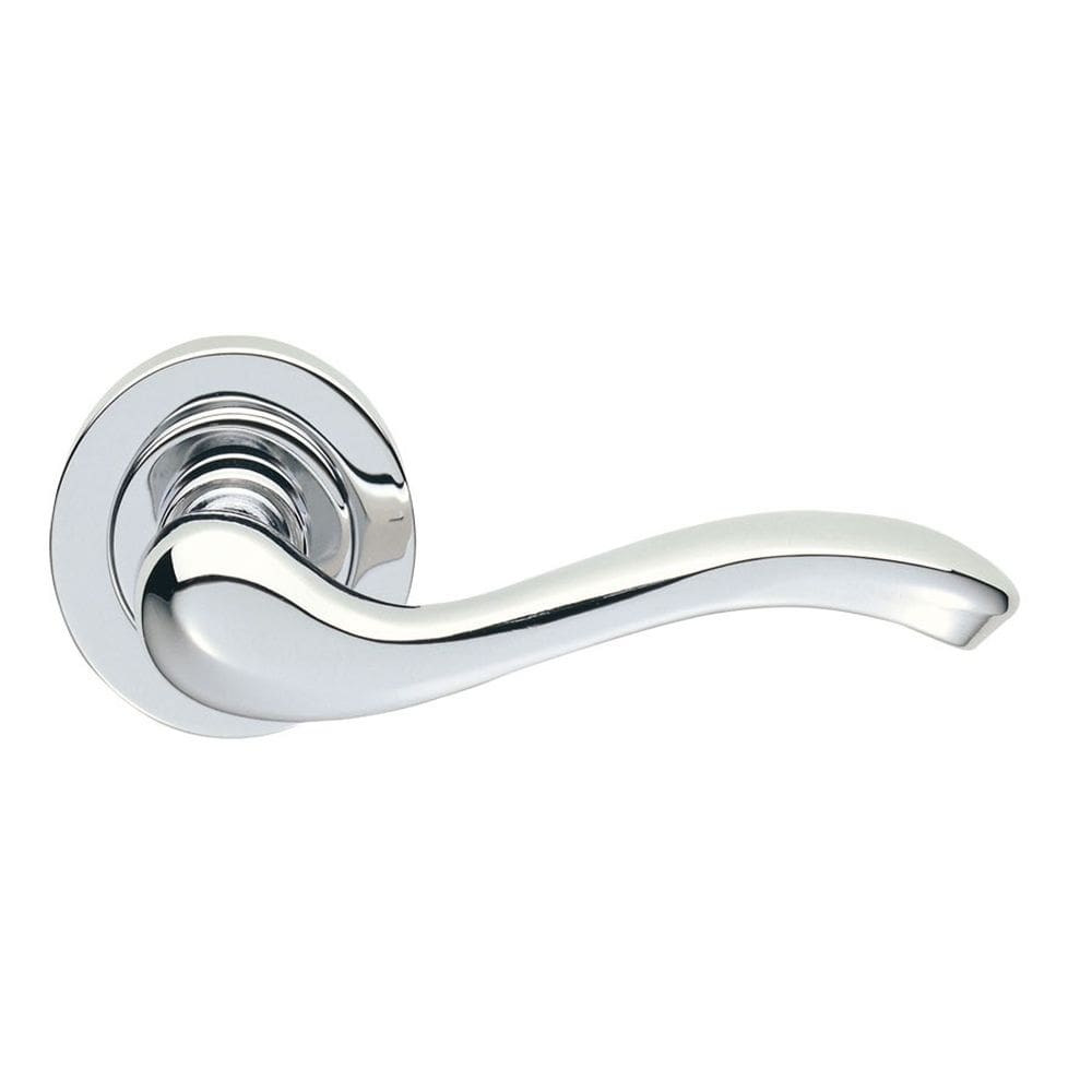 Manital Door Furniture Polished Chrome / Round Rose Manital - Apollo Lever on Round Rose - Polished Chrome
