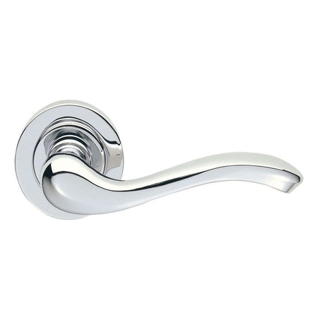 Manital Door Furniture Polished Chrome / Round Rose Manital - Apollo Lever on Round Rose - Polished Chrome