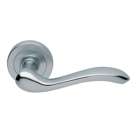 Manital Door Furniture Satin Chrome / Round Rose Manital - Apollo Lever on Round Rose - Satin Chrome
