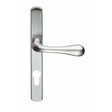 Manital Door Furniture Satin Chrome / Multi Point Lock Set / 70mm c/c Manital - Astro Lever on Euro Lock Narrowplate 70mm c/c - Satin Chrome