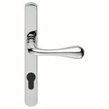 Manital Door Furniture Polished Chrome / Multi Point Lock Set / 92mm c/c Manital - Astro Lever on Euro Lock Narrowplate 92mm c/c - Polished Chrome