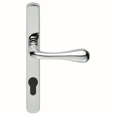Manital Door Furniture Polished Chrome / Multi Point Lock Set / 92mm c/c Manital - Astro Lever on Euro Lock Narrowplate 92mm c/c - Polished Chrome