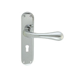 Manital Door Furniture Polished Chrome / Std. Lock Handles Manital - Astro Lever on Lock Backplate - Polished Chrome
