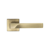 Manital Door Furniture Antique Brass / Square Rose Manital - Flash Lever On Square Rose Antique Brass - Antique Brass