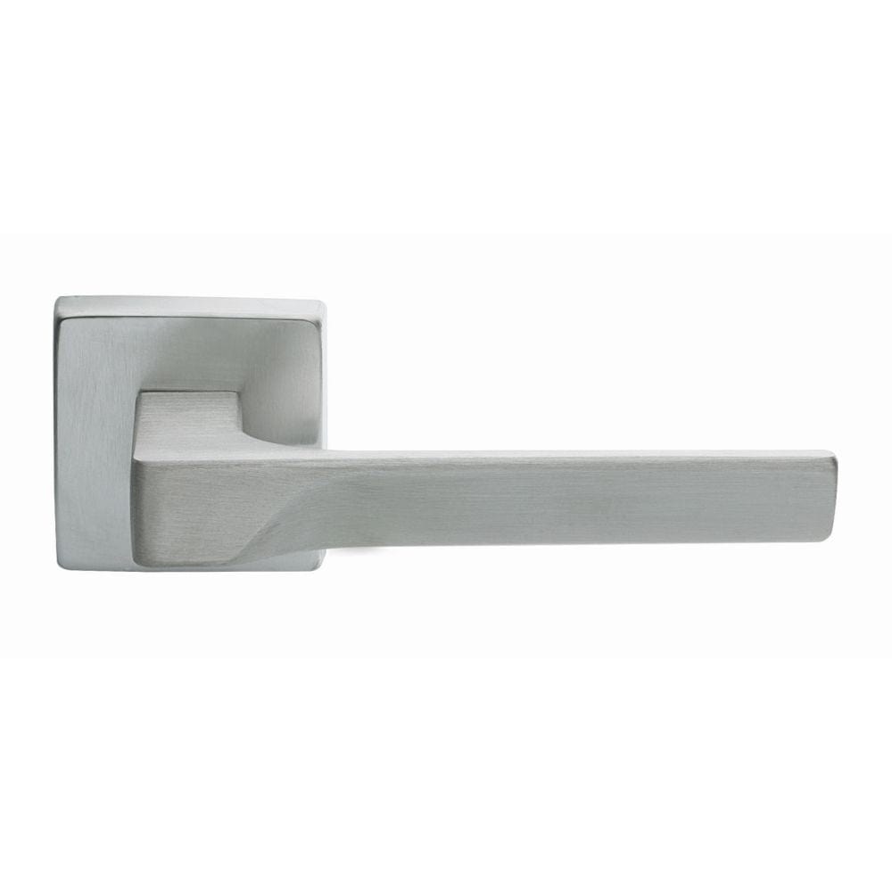Manital Door Furniture Satin Chrome / Square Rose Manital - Flash Lever on Square Rose - Satin Chrome
