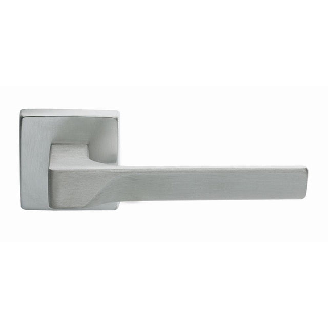 Manital Door Furniture Satin Chrome / Square Rose Manital - Flash Lever on Square Rose - Satin Chrome