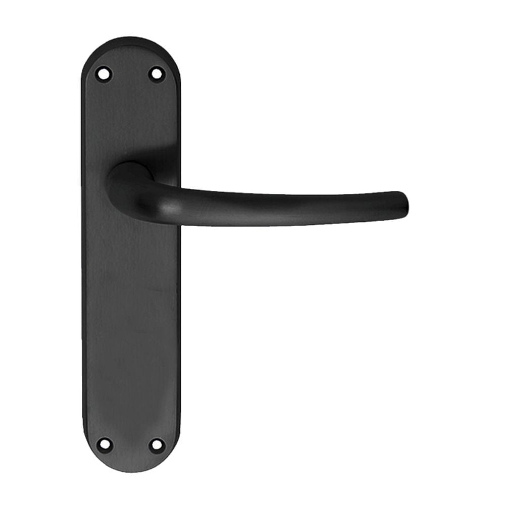 Manital Door Furniture Matt Black / Latch Handles Manital - Lilla Lever on Latch Backplate - Matt Black