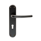 Manital Door Furniture Matt Black / Std. Lock Handles Manital - Lilla Lever on Lock Backplate - Matt Black