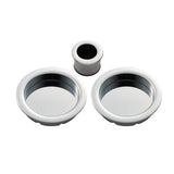 Manital Door Furniture Polished Chrome / Flush Pull / Round Manital - Sliding Door Rose with Flush Pull - Polished Chrome