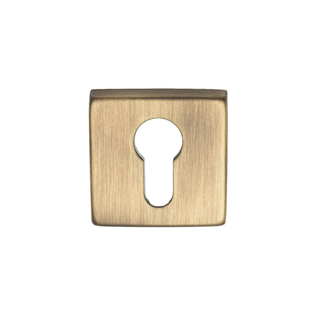 Manital Door Furniture Antique Brass / Euro Profile Escutcheons Manital - Square Euro Profile Escutcheon - Antique Brass