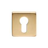 Manital Door Furniture Satin Brass / Euro Profile Escutcheons Manital - Square Euro Profile Escutcheon - Satin Brass