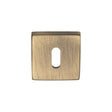 Manital Door Furniture Antique Brass / Mortice Key Profile Escutcheons Manital - Square Standard Key Escutcheon - Antique Brass