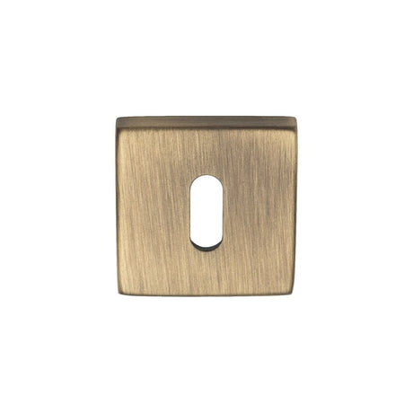Manital Door Furniture Antique Brass / Mortice Key Profile Escutcheons Manital - Square Standard Key Escutcheon - Antique Brass