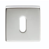 Manital Door Furniture Polished Chrome / Mortice Key Profile Escutcheons Manital - Square Standard Key Escutcheon - Polished Chrome