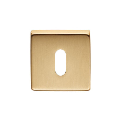 Manital Door Furniture Satin Brass / Mortice Key Profile Escutcheons Manital - Square Standard Key Escutcheon - Satin Brass