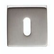 Manital Door Furniture Satin Chrome / Mortice Key Profile Escutcheons Manital - Square Standard Key Escutcheon - Satin Chrome
