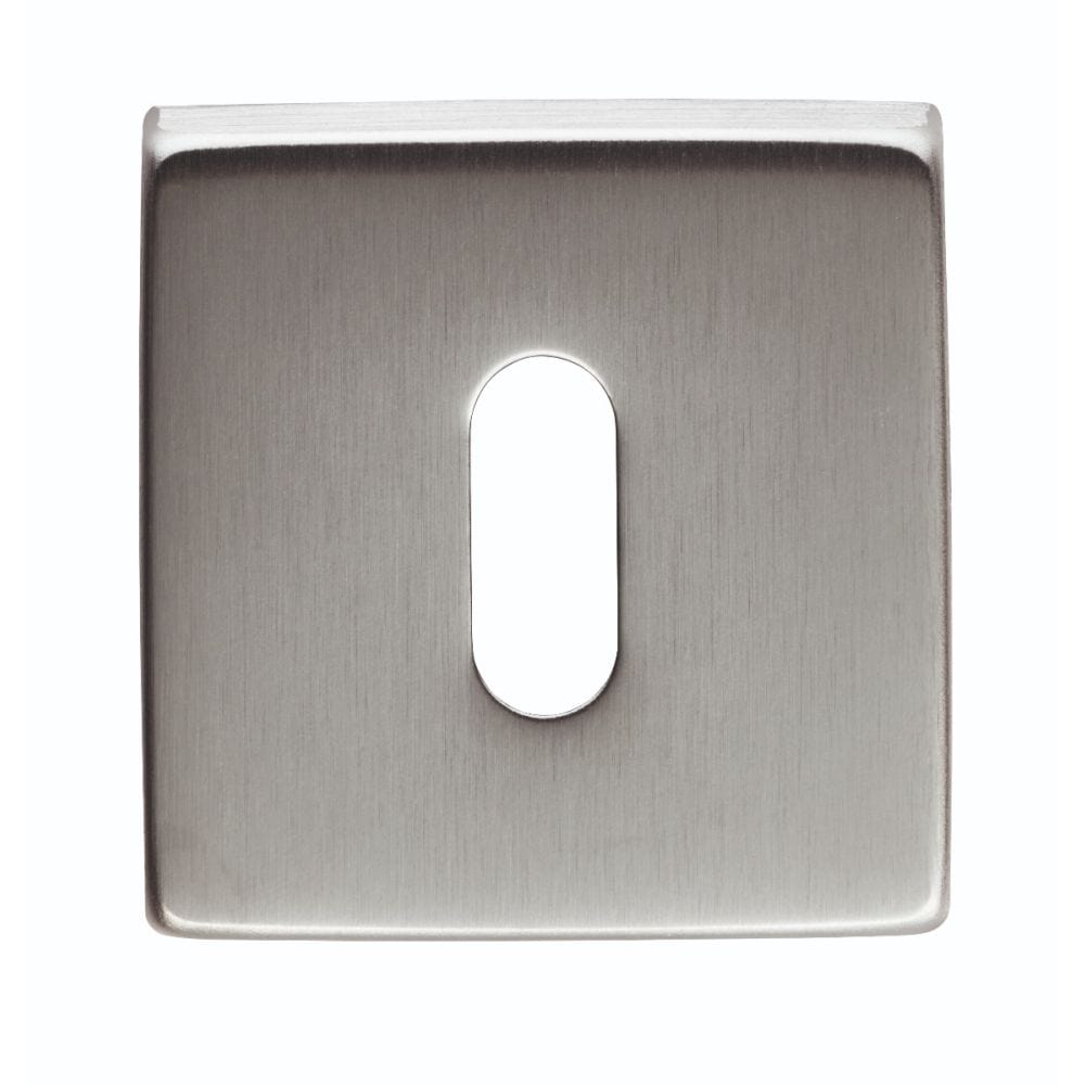 Manital Door Furniture Satin Chrome / Mortice Key Profile Escutcheons Manital - Square Standard Key Escutcheon - Satin Chrome