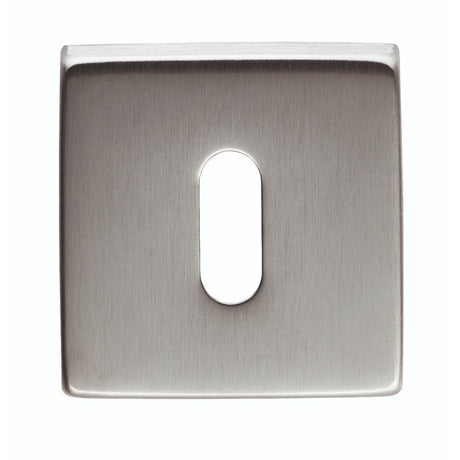 Manital Door Furniture Satin Chrome / Mortice Key Profile Escutcheons Manital - Square Standard Key Escutcheon - Satin Chrome