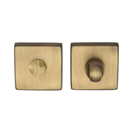 Manital Door Furniture Antique Brass / No Manital - Square Standard Turn And Release - Antique Brass