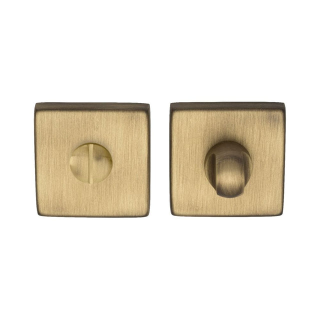 Manital Door Furniture Antique Brass / No Manital - Square Standard Turn And Release - Antique Brass