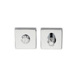 Manital Door Furniture Polished Chrome / No Manital - Square Standard Turn and Release - Polished Chrome
