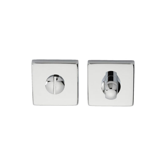 Manital Door Furniture Polished Chrome / No Manital - Square Standard Turn and Release - Polished Chrome
