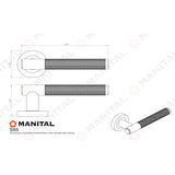 Manital Door Furniture Satin Chrome / Round Rose Manital - Syntax Lever On round Rose - Satin Chrome