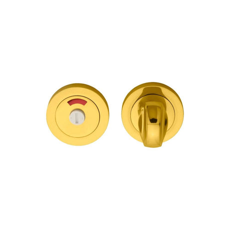 Manital Door Furniture Polished Brass / Yes Manital - Turn and Release with Indicator - Polished Brass
