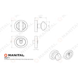 Manital Door Furniture Polished Chrome / Yes Manital - Turn and Release with Indicator - Polished Chrome