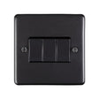 This is an image showing Eurolite Stainless Steel 3 Gang Switch - Matt Black (With Black Trim) mb3swb available to order from trade door handles, quick delivery and discounted prices.