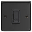 This is an image showing Eurolite Stainless Steel Unswitched Fuse Spur - Matt Black (With Black Trim) mbuswfb available to order from trade door handles, quick delivery and discounted prices.