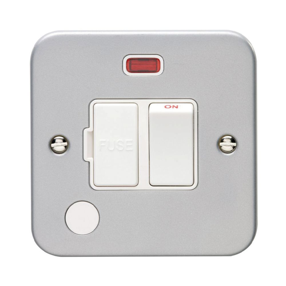 This is an image showing Eurolite Metal Clad Switched Fuse Spur - Metal Clad mcswfnfow available to order from trade door handles, quick delivery and discounted prices.