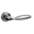 Mediterranean Door Furniture Satin Nickel/Polished Chrome / Round Rose Mediterranean Oran Lever on Round Rose - Satin Nickel/Polished Chrome