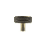 Millhouse Brass Cabinet Hardware Antique Brass / Cabinet Knobs Millhouse Brass Hargreaves Disc Knurled Cabinet Knob Concealed Fix - Ant. Brass