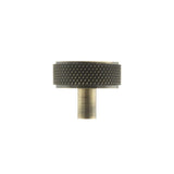 Millhouse Brass Cabinet Hardware Antique Brass / Cabinet Knobs Millhouse Brass Hargreaves Disc Knurled Cabinet Knob Concealed Fix - Ant. Brass