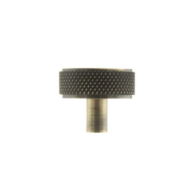 Millhouse Brass Cabinet Hardware Antique Brass / Cabinet Knobs Millhouse Brass Hargreaves Disc Knurled Cabinet Knob Concealed Fix - Ant. Brass