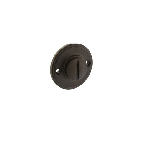 Millhouse Brass Door Furniture Urban Dark Bronze / No Millhouse Brass Solid Brass Oval WC Turn and Release - Urban Dark Bronze