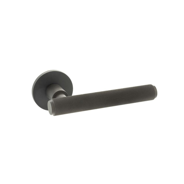 Millhouse Brass Door Furniture Urban Dark Bronze / Round Rose Millhouse Brass Stephenson Designer Lever on 5mm Slimline Round Rose - Urban Dar