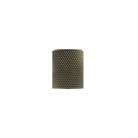 Millhouse Brass Cabinet Hardware Antique Brass / Cabinet Knobs Millhouse Brass Watson Cylinder Knurled Cabinet Knob Concealed Fix - Ant. Brass
