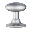 This is an image of a Carlisle Brass - Oval Mortice Knob - Satin Chrome that is availble to order from Trade Door Handles in Kendal.