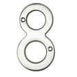 This is an image of a Carlisle Brass - Numerals (0-9) Number 8 - Satin Chrome that is availble to order from Trade Door Handles in Kendal.