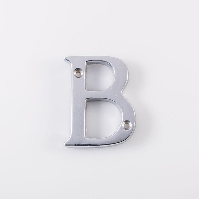 High quality image of Carlisle Brass - Letter B - Polished Chrome | Sku. nbcp | Trade Door Handles, Kendal.