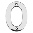 This is an image of a Eurospec - Numerals Number 0 - Bright Stainless Steel that is availble to order from Trade Door Handles in Kendal.