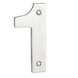 This is an image of a Eurospec - Numerals Number 1 - Bright Stainless Steel that is availble to order from Trade Door Handles in Kendal.